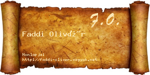 Faddi Olivér névjegykártya